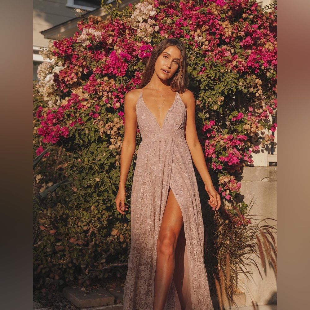 Blush Pink Medium Lulus Maxi Dress